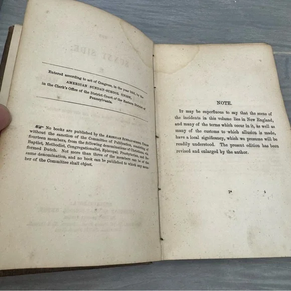 Antique THE SUNNY SIDE; or, the Country Minister's Wife 1851Hardback Book - Picture 12 of 17